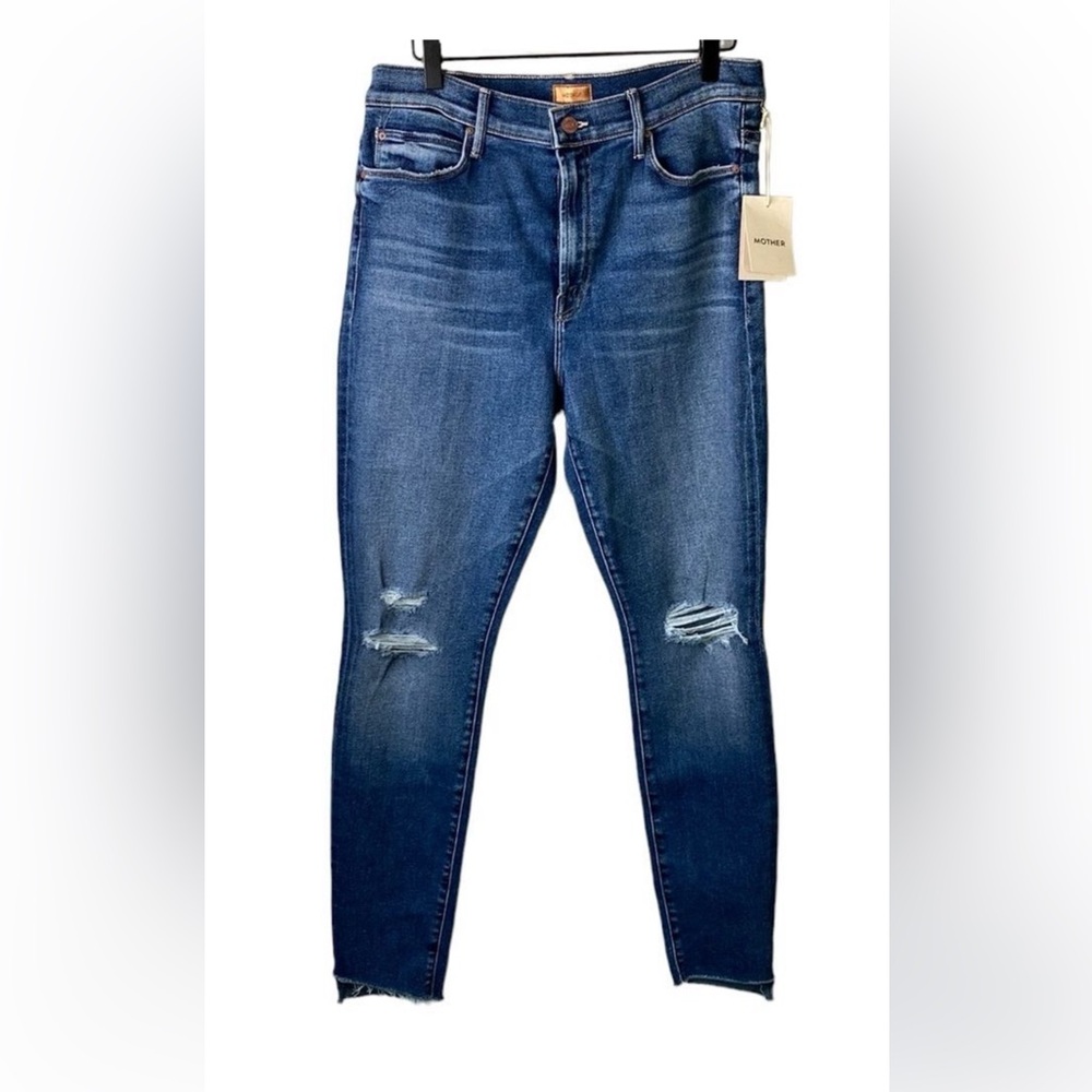 mother denim the stunner ankle zip fray jean - Picture 3 of 11